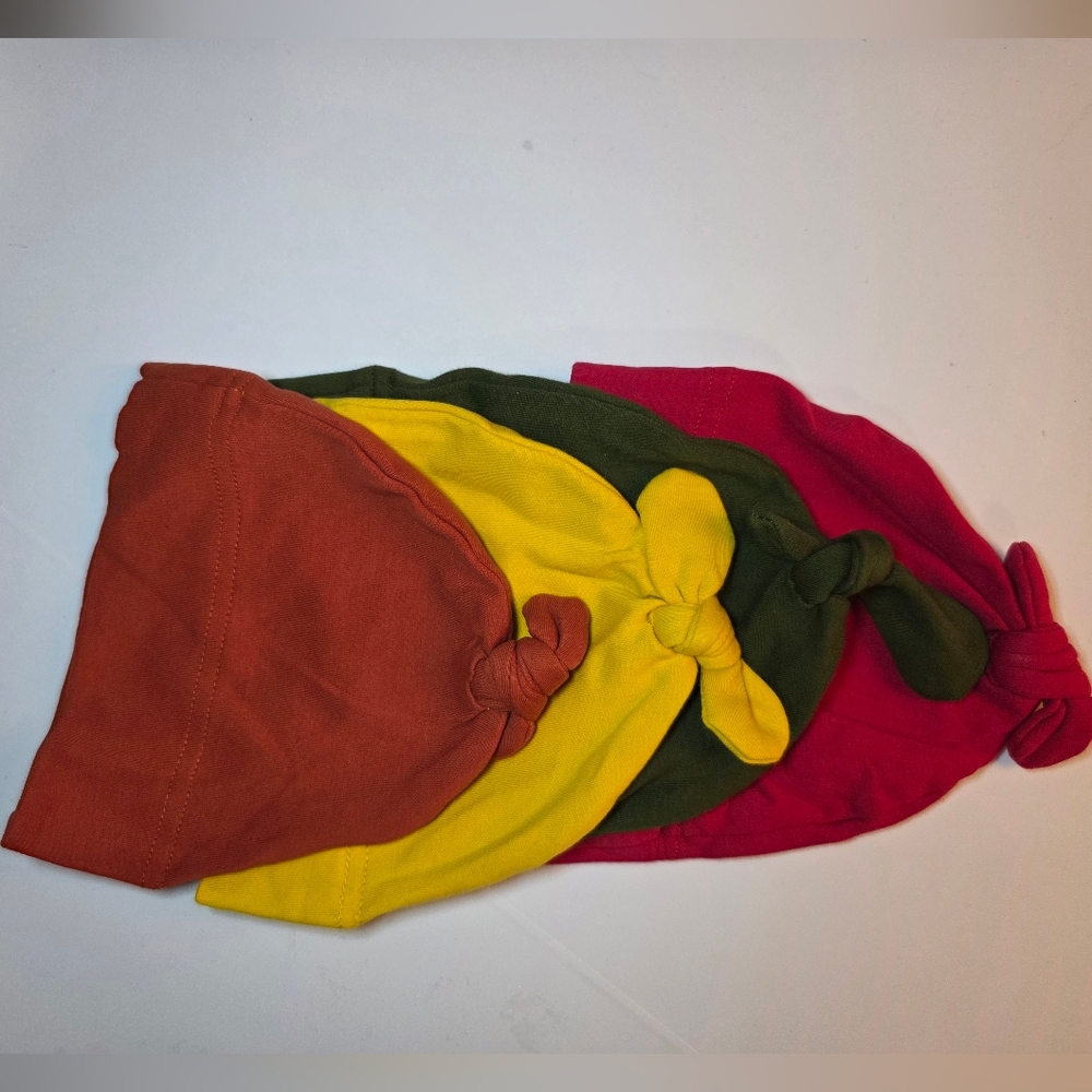 Set of Four Knotted Baby Hats